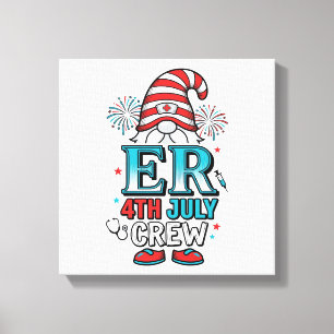 Impressão Em Tela Camisa Patriótica Gnome ER 4 de Julho Design_1