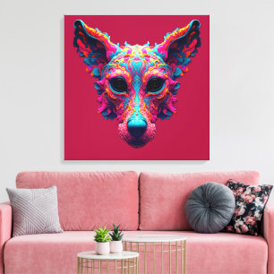 Impressão Em Tela Camisa Psychedelic Best Friend - Design de Cachorr