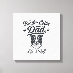 Impressão Em Tela Camisa Vintage de Design de Vida de Pai Border Col
