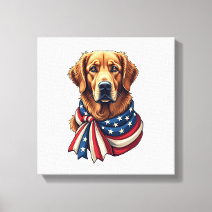 Impressão Em Tela Camisa Vintage do Retriever Dourado da Velha Glóri