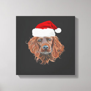 Impressão Em Tela Camiseta Clássica Natal Irish Setter