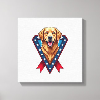 Impressão Em Tela Camiseta da Fita da Vitória do Golden Retriever Pa