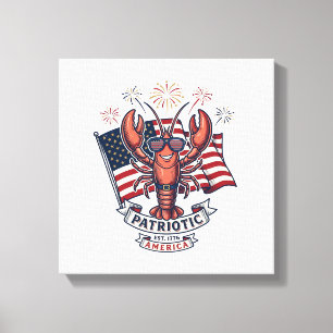 Impressão Em Tela Camiseta de gravura vintage da bandeira do lagosti