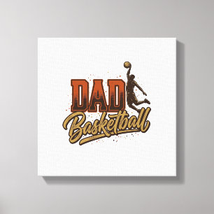 Impressão Em Tela Camiseta de gravura vintage de basquete do pai Des
