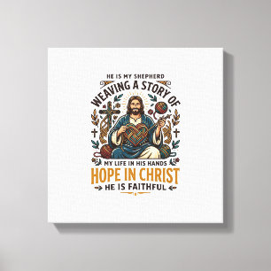 Impressão Em Tela Camiseta de Jesus Crochê Tricô Fé Inspiradora