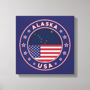Impressão Em Tela Camiseta do Alasca, adesivo do Alaska, poster do A