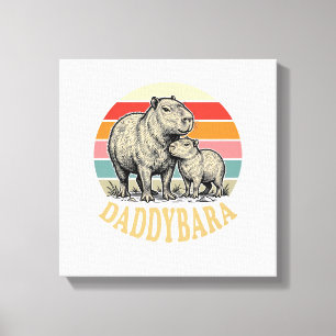 Impressão Em Tela Camiseta do pôr do sol vintage do Capivara Daddyba