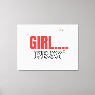 Impressão Em Tela Camiseta Girl Pray Camiseta Cristã Baseada na Fé