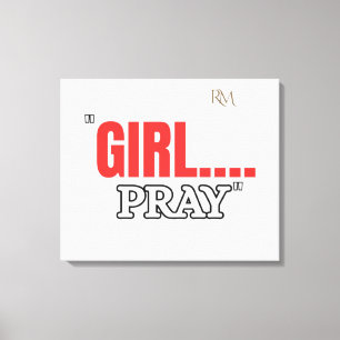 Impressão Em Tela Camiseta Girl Pray Camiseta Cristã Baseada na Fé