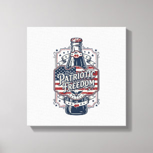 Impressão Em Tela Camiseta Gráfica Retro de Soda de Cereja Patriótic