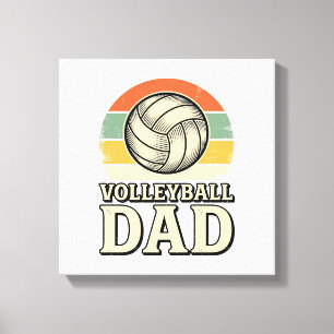 Impressão Em Tela Camiseta Retro de Pai de Volei Vintage Design_1