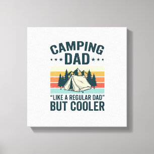 Impressão Em Tela Camiseta Vetorial de Camping Pai Vintage Retro ao 