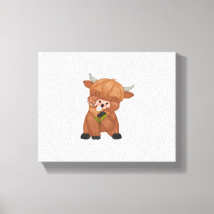 Impressão Em Tela Camisola de vaca e Dandelion Puff Clássica