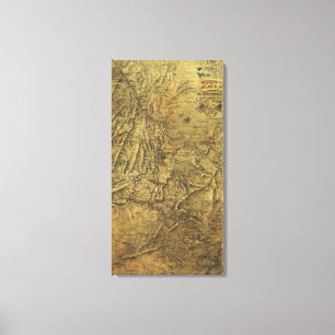 Impressão Em Tela Campanha de Atlanta - mapa panorâmico da guerra