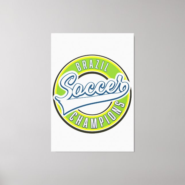 Impressão Em Tela Campeões de Futebol do Brasil (Frente)