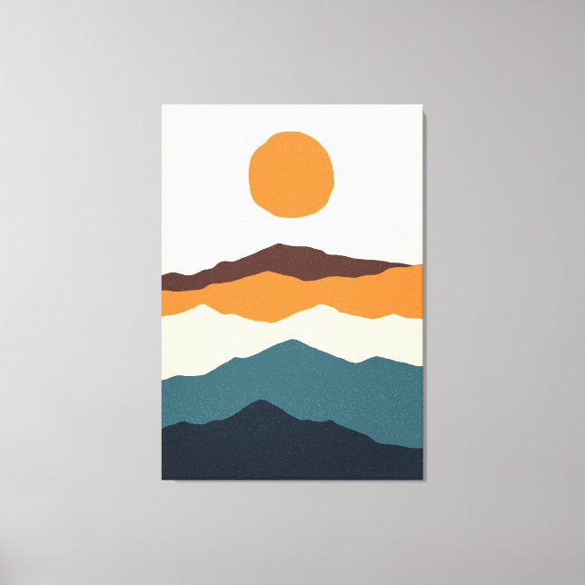 Impressão Em Tela Campo Arco-íris (Frente)