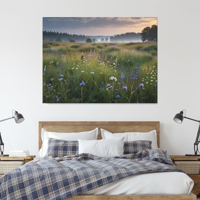 Impressão Em Tela Campo de Flores Silvestres (Insitu(Quarto))