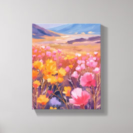 Impressão Em Tela Campo de Flores Silvestres | Pintura de Paisagem F