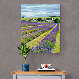 Impressão Em Tela Campo de Lavanda & Arte da Natureza