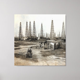 Impressão Em Tela Campo de petróleo Spindletop - Texas 1902