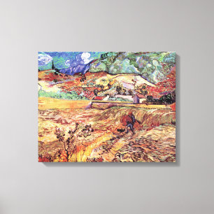 Impressão Em Tela Campo de Trigo Cercado de Vincent Van Gogh - Arte