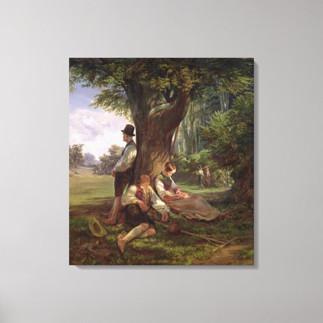 Impressão Em Tela Camponeses com Siesta, 1841 (Frente)