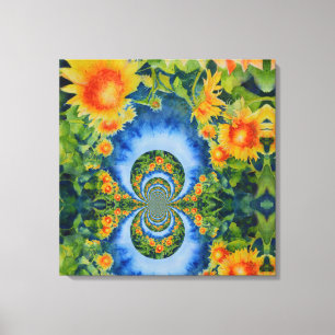 Impressão Em Tela Campos de girassol para sempre