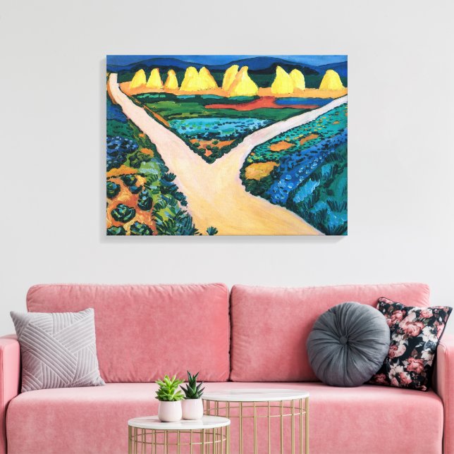 Impressão Em Tela Campos de Legumes | Auguste Macke | (Insitu(Sala de estar))