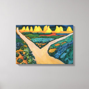 Impressão Em Tela Campos de legumes por August Macke, Arte Fino Anti