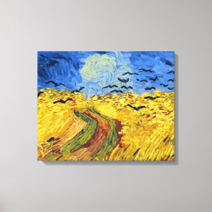 Impressão Em Tela Campos de Trigo de Van Gogh pintura impressionista