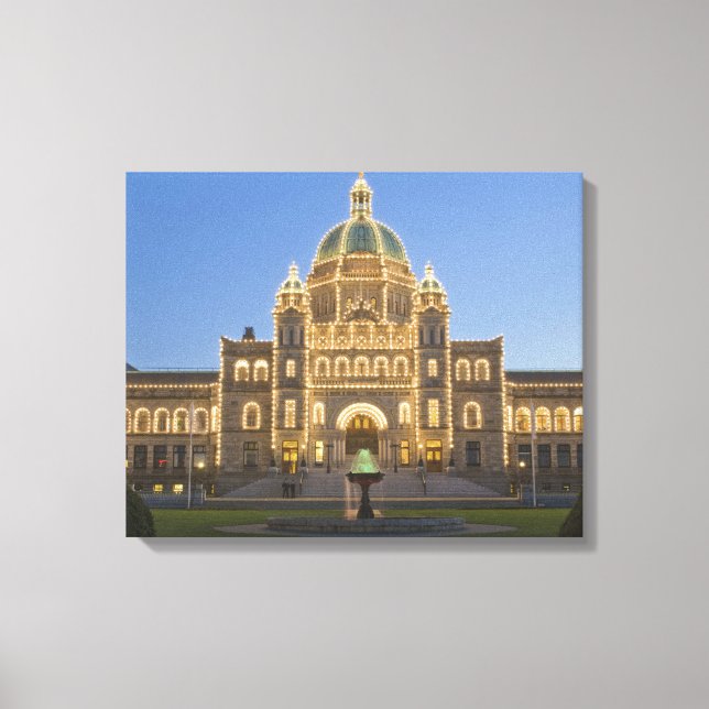 Impressão Em Tela Canadá, BC, Victoria, Edifício do Legislativo da B (Frente)