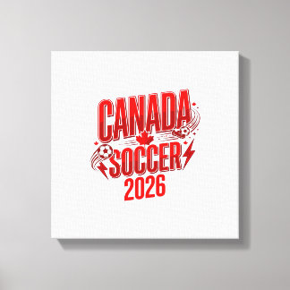 Impressão Em Tela Canada Soccer 2026 Futebol Bold Tipografia País