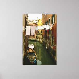 Impressão Em Tela Canal da arte da parede da lavanderia de Veneza