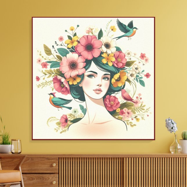 Impressão em tela Canção dos pássaros no verão (Insitu(Sala de estar))
