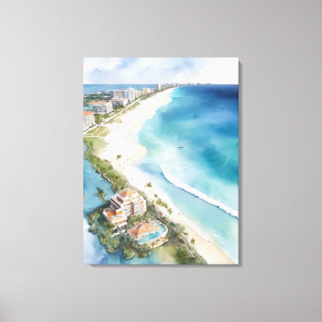 Impressão Em Tela Cancelar arte de aquarela (Frente)