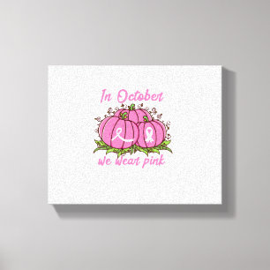 Impressão Em Tela Cancer de mama Consciência Teto Outubro Veste Rosa