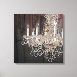 Impressão Em Tela Candelabro parisiense de madeira do vintage do
