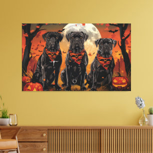 Impressão Em Tela Cane Corso Halloween Spooky