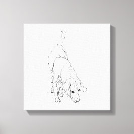 Impressão Em Tela Caneca Beagle – Cachorro Desenhado à Mão com Tinta