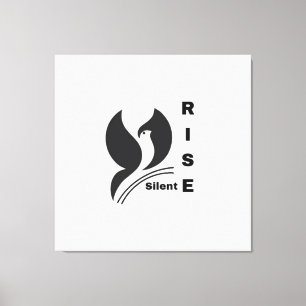 Impressão Em Tela Caneca de Café Preta Minimalista com Logotipo do P