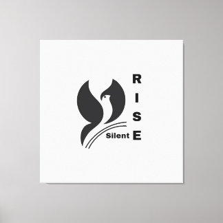 Impressão Em Tela Caneca de Café Preta Minimalista com Logotipo do P