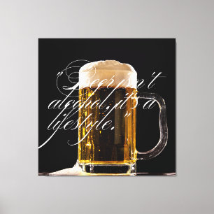Impressão Em Tela Caneca de Cerveja – Ícone Clássico de Bebida Refre