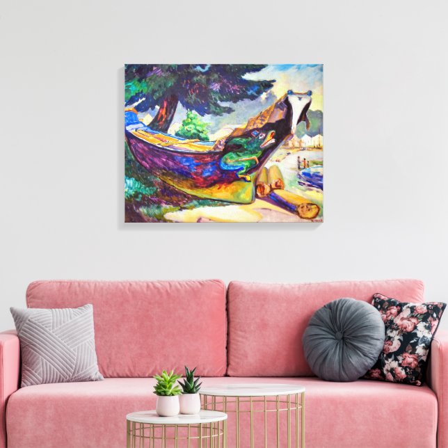 Impressão Em Tela Canoa da Guerra da Índia | Emily Carr | (Insitu(Sala de estar))