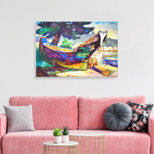 Impressão Em Tela Canoa da Guerra da Índia   Emily Carr  