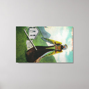 Impressão Em Tela Canoa Indiana com Figurehead no Alaska