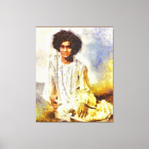 Impressão Em Tela Canon Legends Sathya Sai Baba Benson White -