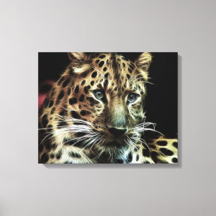 Impressão Em Tela Canvas-leopardo selvagem