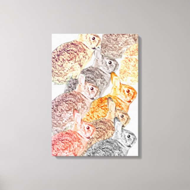 Impressão Em Tela Canvas: Wild about Rabbits  (Frente)