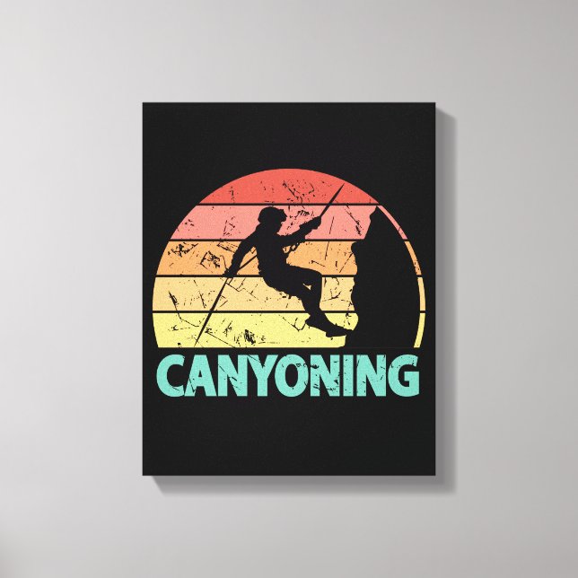 Impressão Em Tela Canyoning Canyononeer Rappeling Canyoneering (Frente)