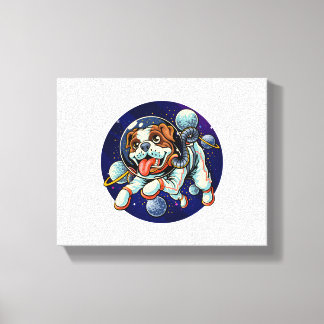Impressão Em Tela Cão Astronauta, cão espacial
